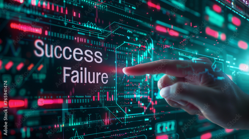 Glowing Ambition: A Futuristic Depiction of Success and Failure Glowing Ambition: A Futuristic Depiction of Success and Failure