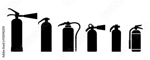 Fire extinguisher icon, safety, fire extinguisher, fire extinguisher, fire extinguisher, fire extinguisher of different shapes and sizes vector eps10