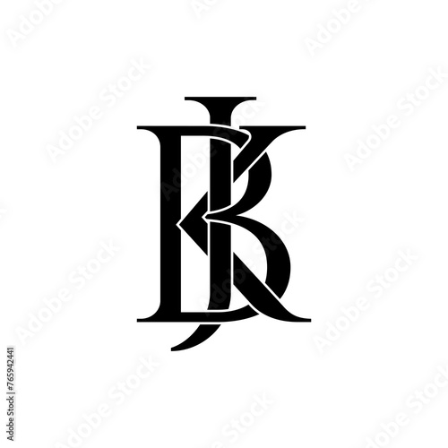 bjk initial letter monogram logo design photo