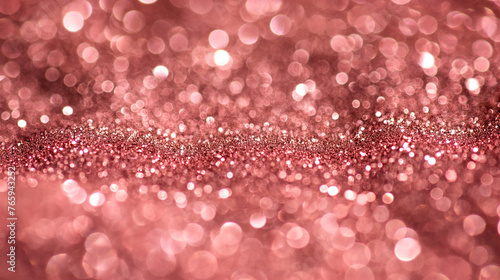 Rose gold glitter bokeh texture background, rose gold - bright and pink champagne sparkle glitter pattern background