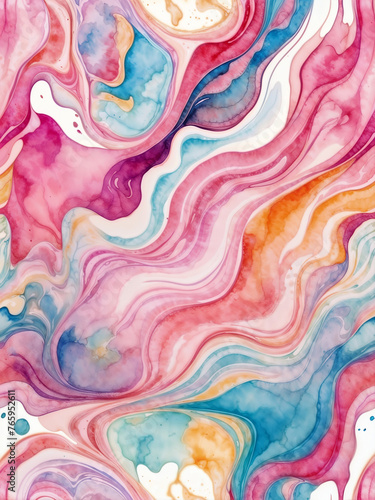 Abstract Pink Watercolor Marble Pattern Background