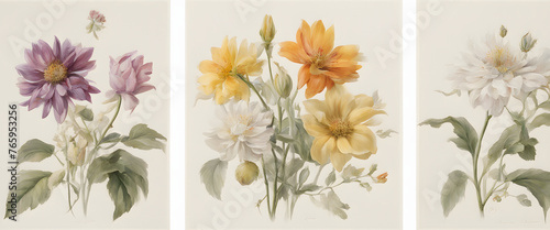 Floral polyptych.