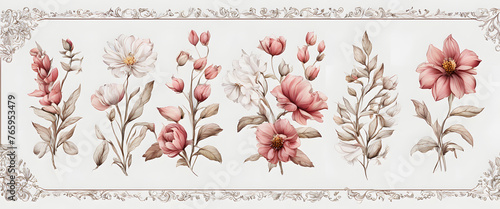 Floral polyptych. photo