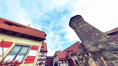 Germany Nuremberg imperial castle along Rhine river and Danube river 