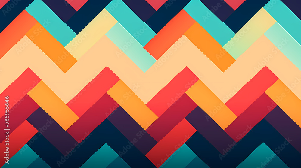 Simple colorful geometric zigzag stripes abstract pattern Simple colorful geometric zigzag stripes abstract pattern