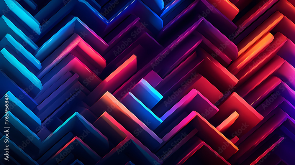 Simple colorful geometric zigzag stripes abstract pattern Simple colorful geometric zigzag stripes abstract pattern