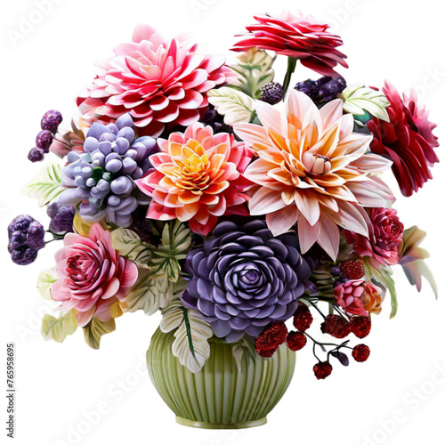 bouquet in a vase decoration planted in a ceramic pot image	
