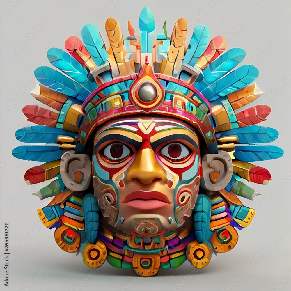Black and white ancient character aztec and mayan god
Black and white ancient character aztec and mayan god