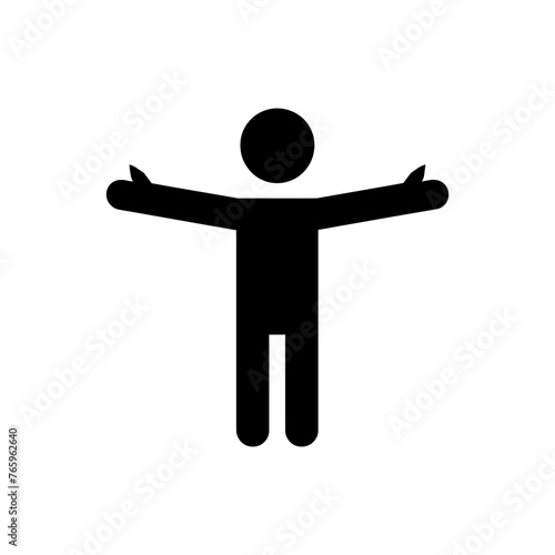 A Person with Open Arms Icon