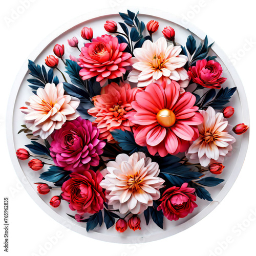Bouquet of flowers decoration planted, floral roses image	
