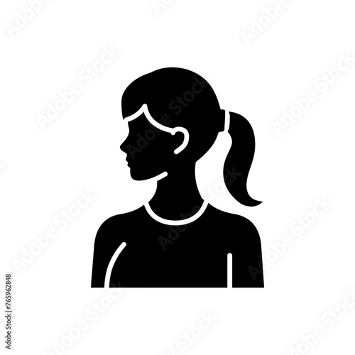 Woman with Long Hair Icon