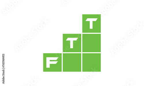 FTT initial letter financial logo design vector template. economics, growth, meter, range, profit, loan, graph, finance, benefits, economic, increase, arrow up, grade, grew up, topper, company, scale photo