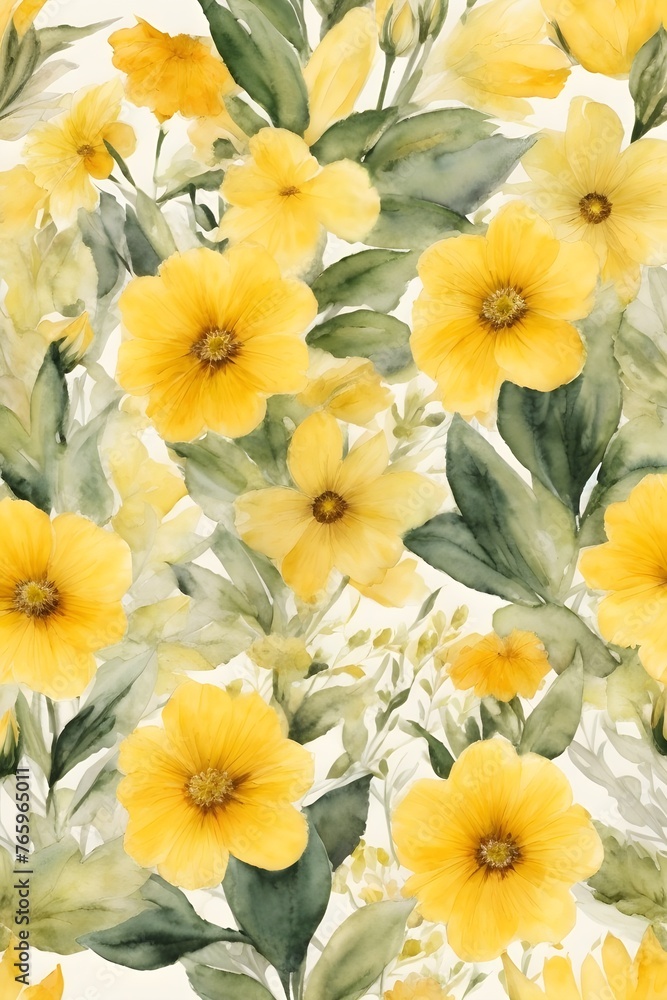 Gelbe Blüten - Aquarell Gelbe Blüten - Aquarell