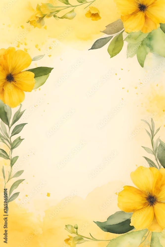 Fototapeta premium Gelbe Blüten - Blütenraumen - Vorlage