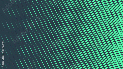Modern Scaly Halftone Pattern Vector Faded Texture Turquoise Abstract Background. Ultramodern Minimal Half Tone Graphical Mint Green Wide Wallpaper. Futuristic Technologic Sci-Fi Art Illustration