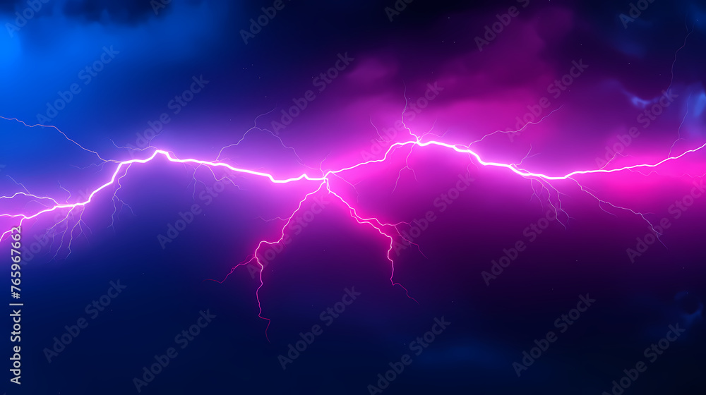 A flash of lightning flashed across the night sky