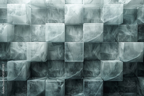 A grid of intersecting lines creates a lattice-like pattern that fills the canvas with subtle complexity, drawing the viewer into the minimalist composition.