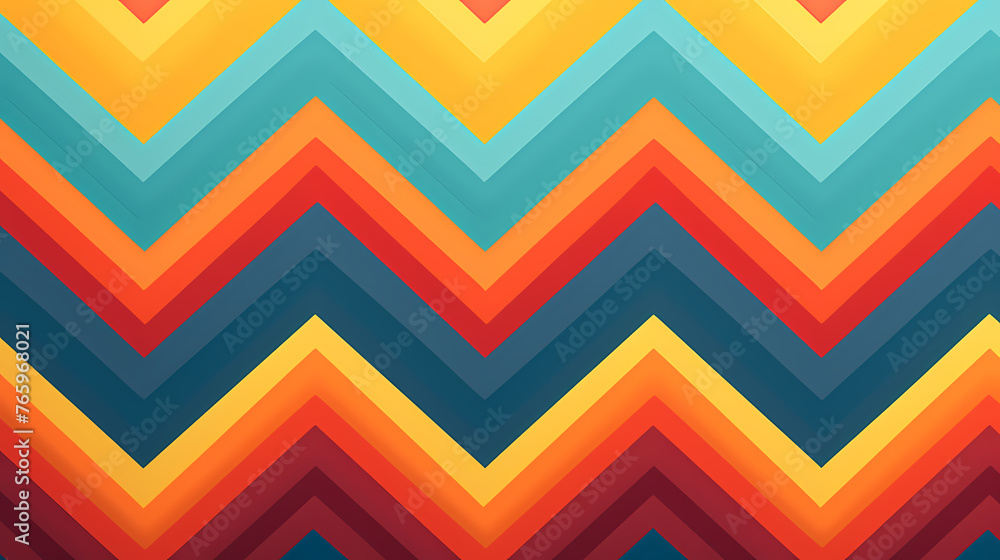 Vibrant chevron pattern on background Vibrant chevron pattern on background