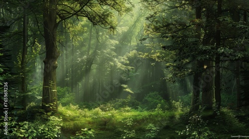  A serene forest backdrop © Vika