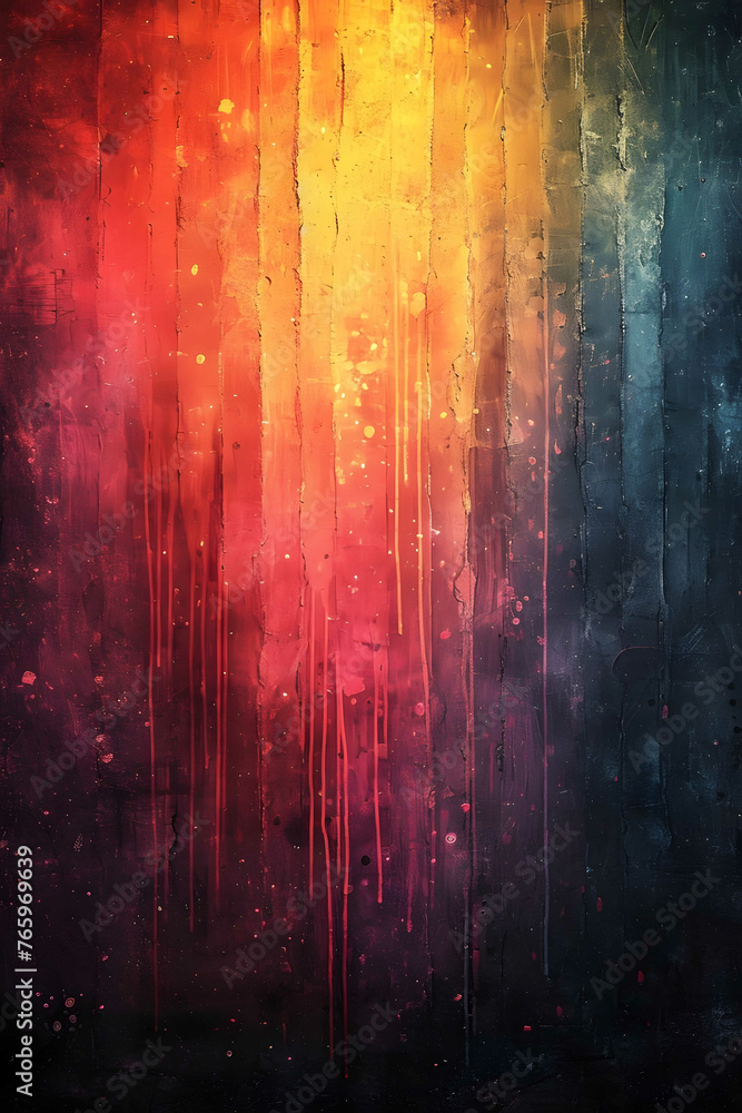 Abstract digital painting featuring a color spectrum
