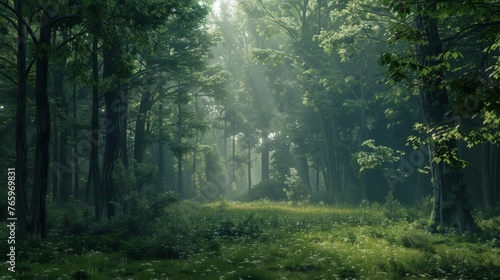 Fototapeta Naklejka Na Ścianę i Meble -   A serene forest backdrop