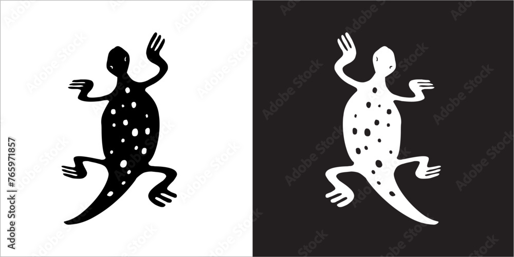 Illustration vector graphics of lizard icon