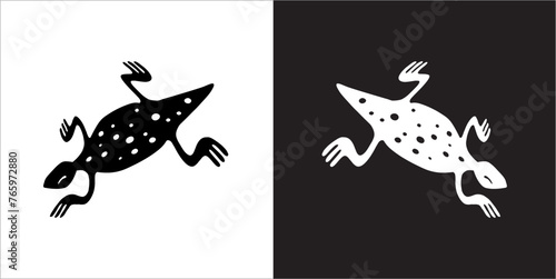 Illustration vector graphics of lizard icon