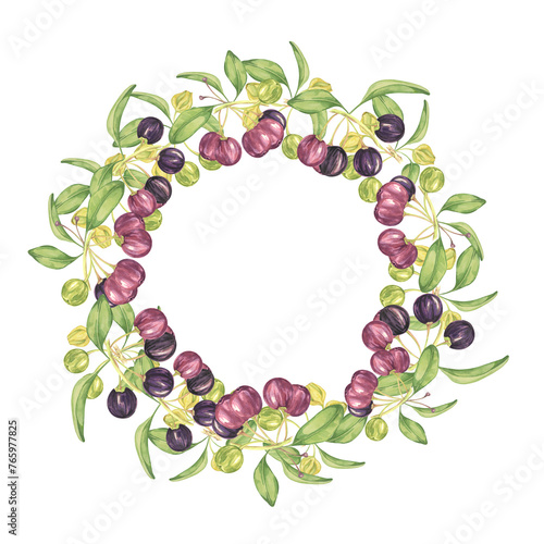 Wreath frame blank maqui berries