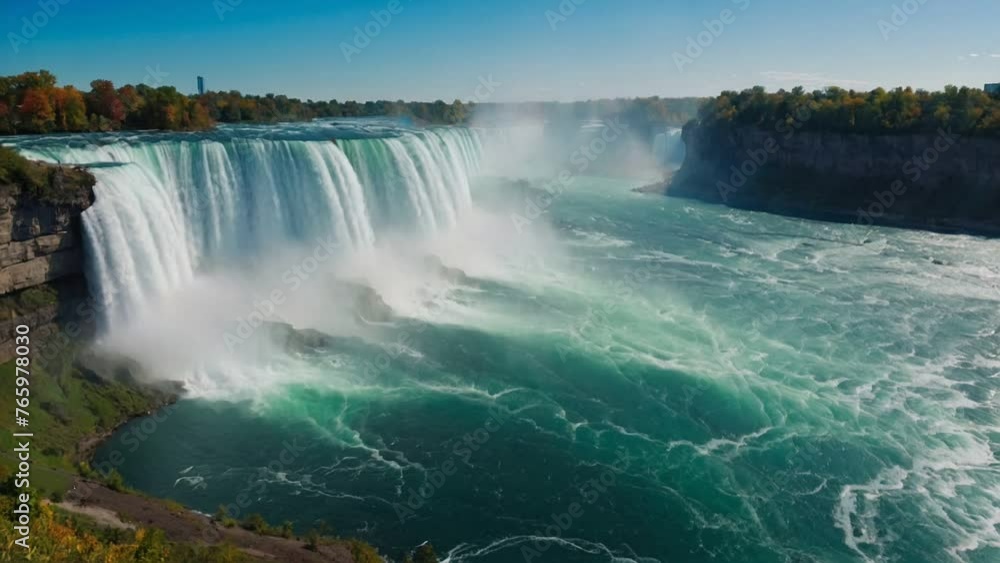 falls from the river, seamless looping 4k animation video background falls from the river, seamless looping 4k animation video background