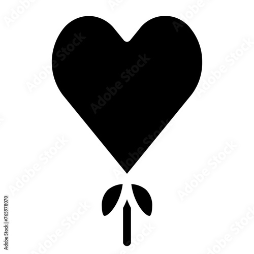 Heart, love, romance or valentine's day vector icon for apps and websites