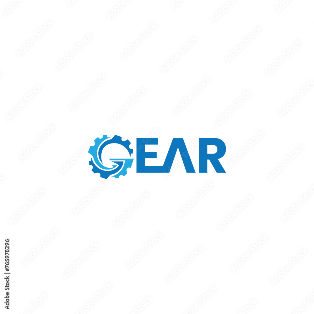 g letter gear logo design vector 
