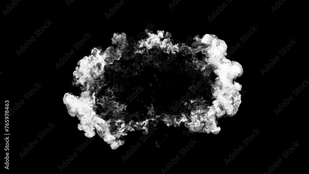 Blue magic smoke blast shockwave - VFX element, 60 fps, 4K Pro Res with alpha pass