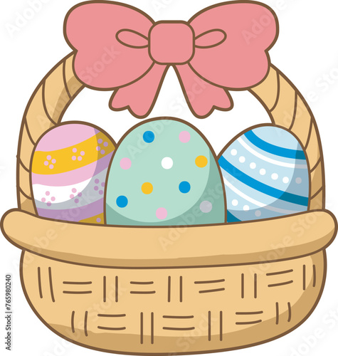 Easter bunny surprise stock illustration. Easter bunny gift in egg. Easter greeting card with cute little bunny. Symbol of joy.