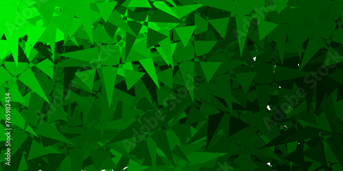 Dark Green vector pattern with abstract shapes.