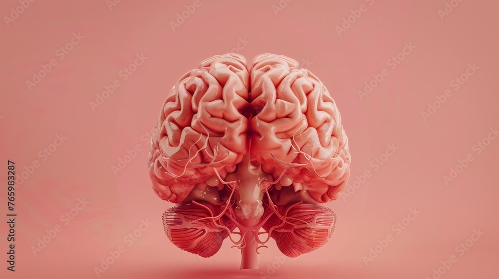 3D rendering of human brain inner parts anatomy, medical concept illustration 3D rendering of human brain inner parts anatomy, medical concept illustration