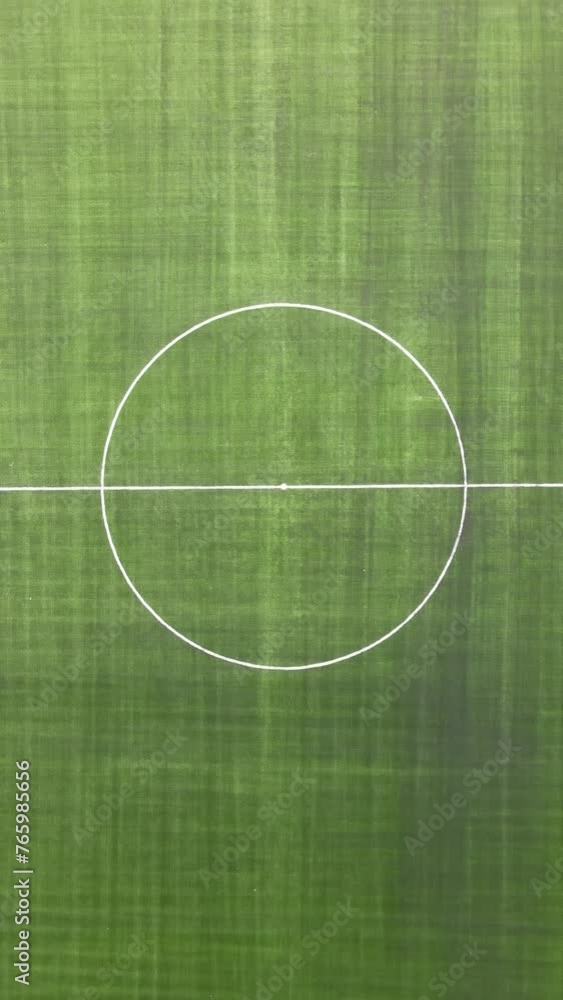 Drone green football field
