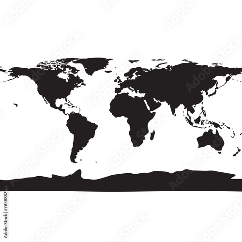 Solid Map of the World