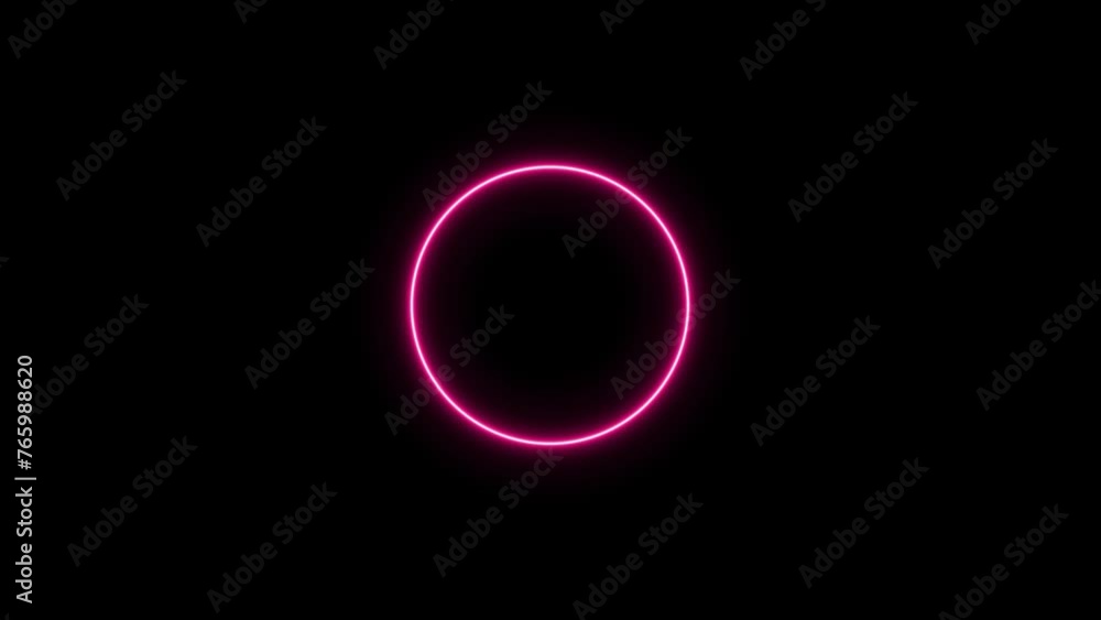 Abstract glowing neon circle animation and seamless loop animated 4k video. Abstract glowing neon circle animation and seamless loop animated 4k video.