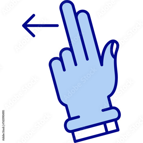 Two Fingers Left Icon