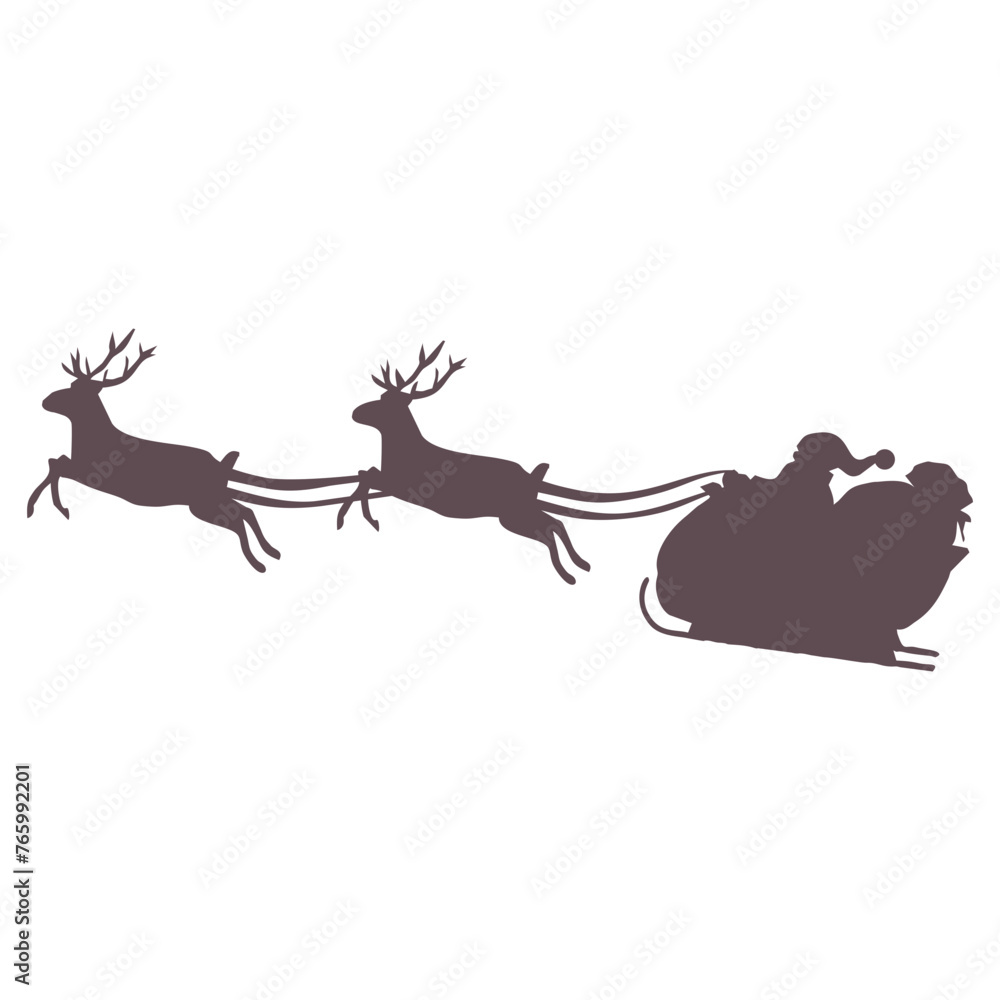 Fototapeta premium Santa Claus Silhouette