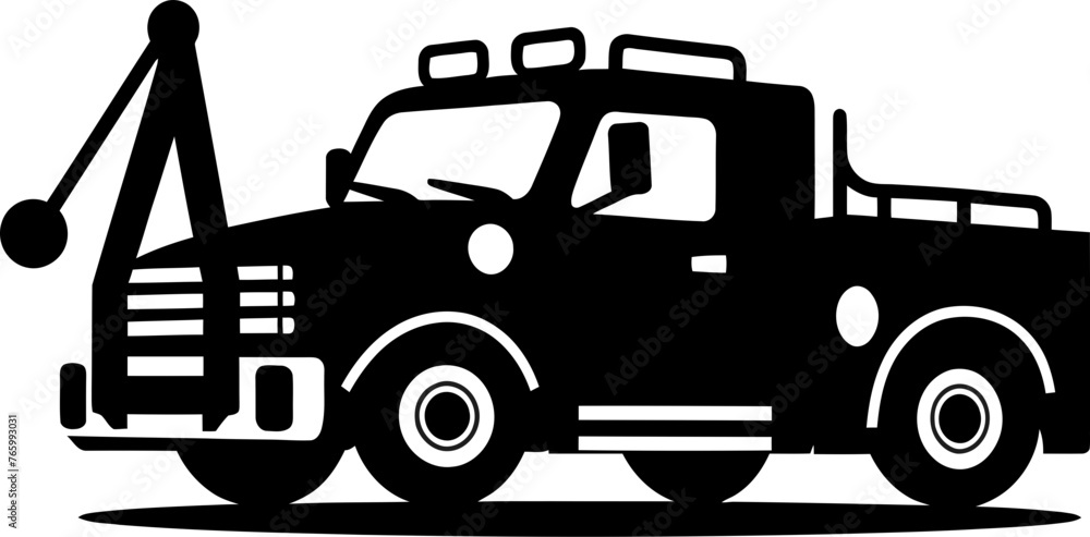Tow Truck Vector Graphic Dynamic Rescue Operations