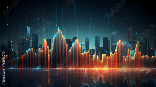 Stock market abstract background, economic and infographic concept