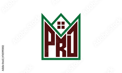 PRD initial letter builders real estate logo design vector. construction, housing, home marker, property, building, apartment, flat, compartment, business, corporate, house rent, rental, commercial