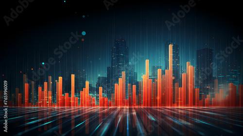Finance concept background, economic and infographic concept