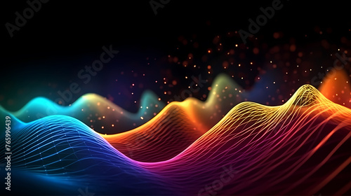 Abstract background of technology waves © xuan