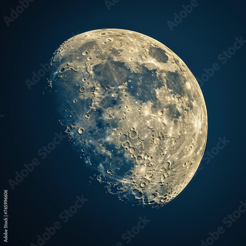 Majestic Moon Close-Up Against Night Sky