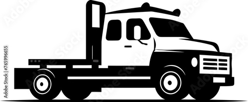 Tow Truck Vector Graphic Realistic Rendering of Assistance