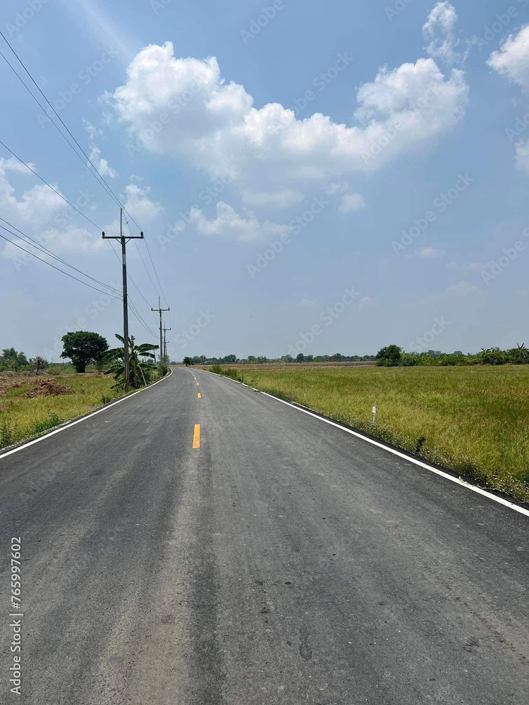 empty road in the countryside