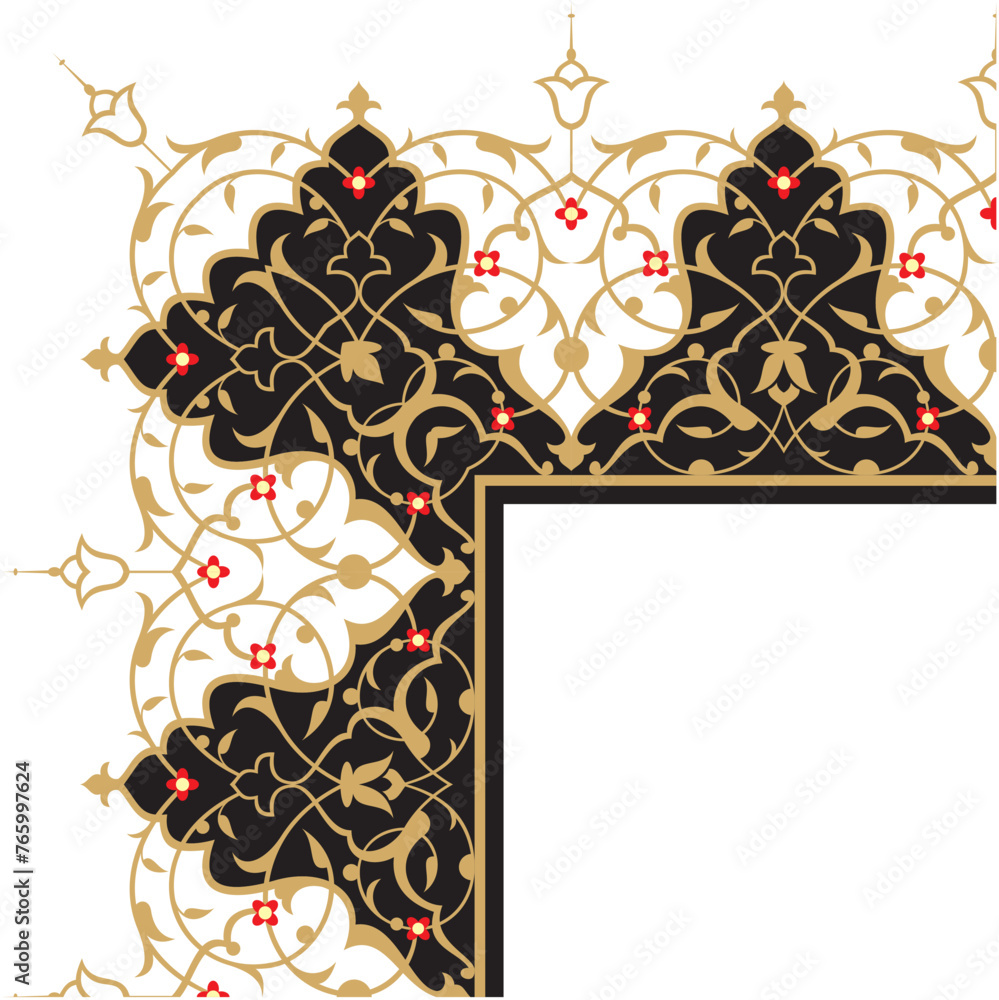 Vector illustration for frame, border, corner design template. Elements ...