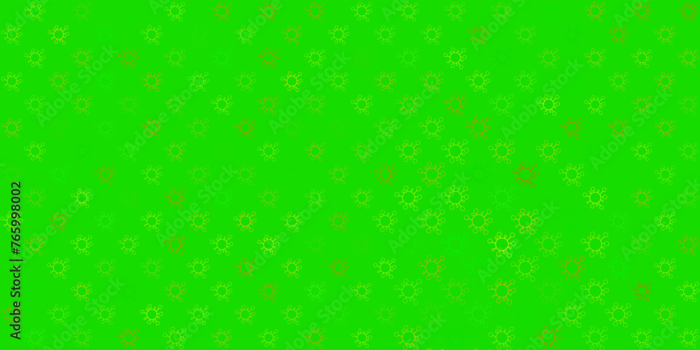 Dark green, yellow vector template with flu signs. Dark green, yellow vector template with flu signs.